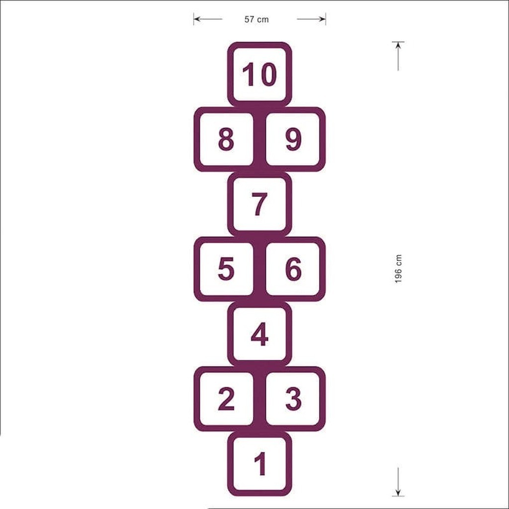 Hinkerude floorsticker. 196x57cm. Lilla.