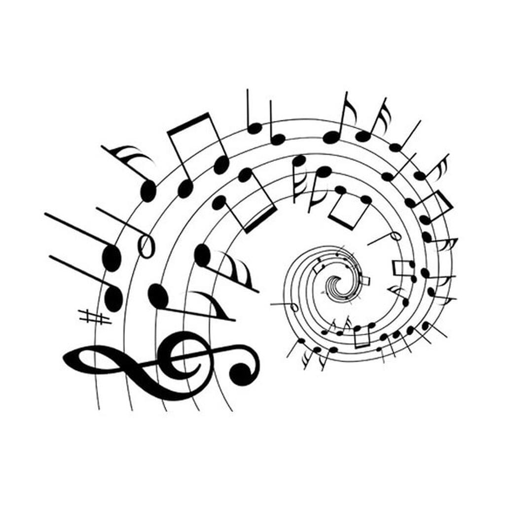 Flot wallsticker med dansende noder.