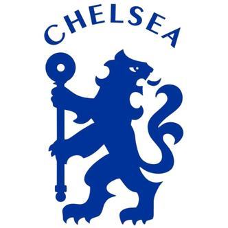 Fodbold wallsticker. Chelseas velkendte løve. Blå. 60x80cm.