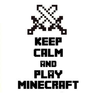 Minecraft wallsticker. Keep Calm And Play Minecraft. 70x50cm