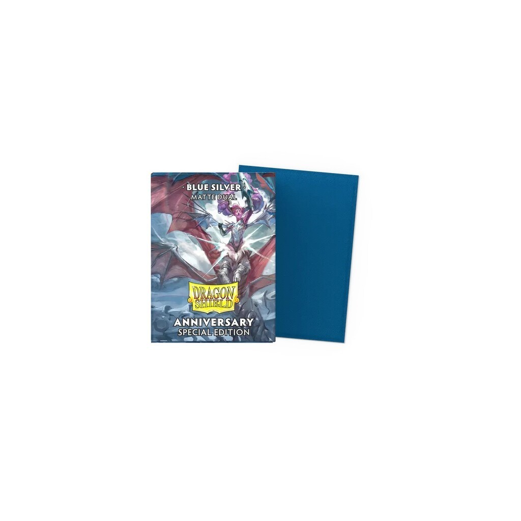 Blue Silver Special Edition - Matte Dual Sleeves - Plastiklommer - Dragon shield