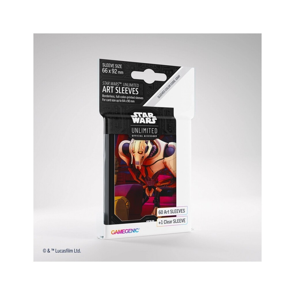 Star Wars Unlimited Art Sleeves, General Grievous - 60 stk - plastiklommer - Gamegenic