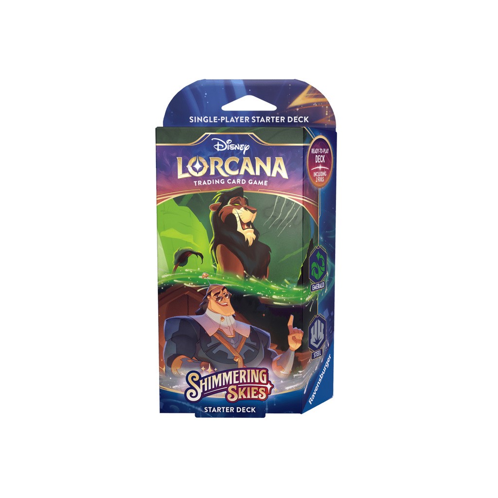 Shimmering Skies Starter Deck - Emerald & Steel - Disney Lorcana TCG