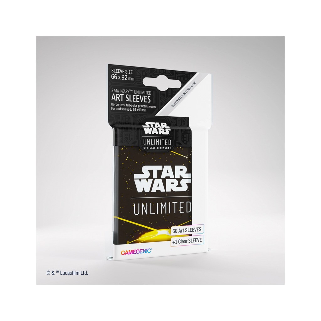 Star Wars Unlimited Art Sleeves, Space Yellow - 60 stk - plastiklommer - Gamegenic