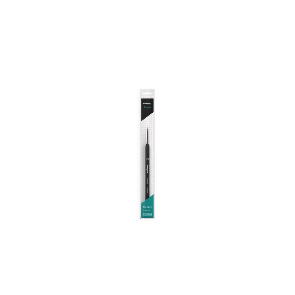 Precision Brush - Størrelse 3/0 - Round Synthetic Brush - Triangular Handle - Vallejo