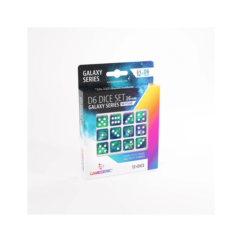 Neptune D6 Terninger 12 stk - Galaxy Series - GameGenic