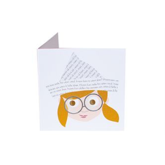 Kort pige med avis-hat(Lille)