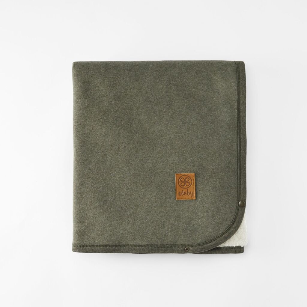 Cloby Teddy Blanket - Forest Green