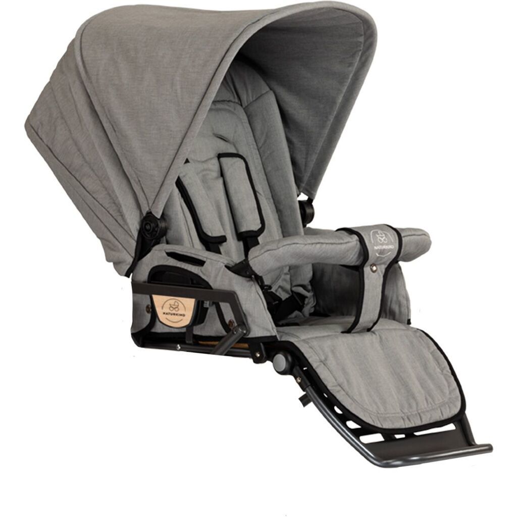 Naturkind Klapvognssæde - Siebenschläfer (grå meleret)