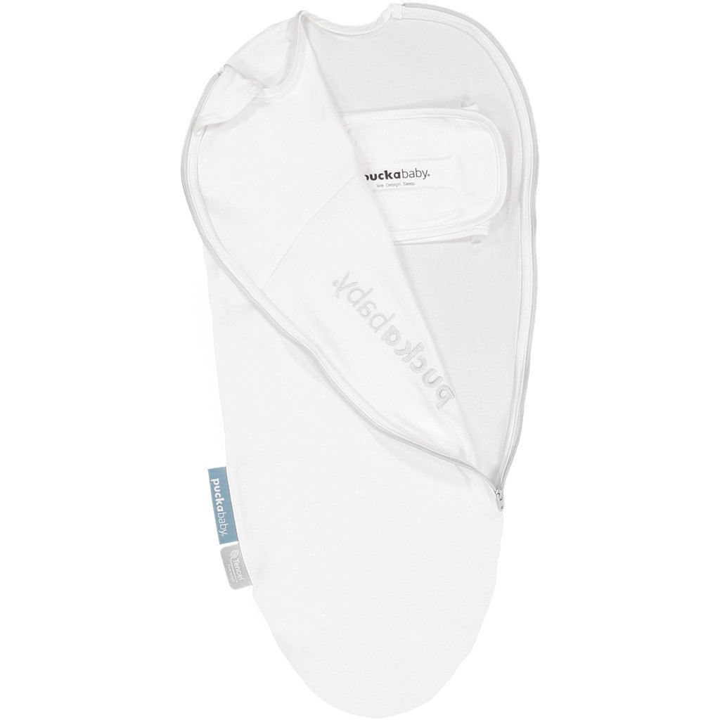 Puckababy The Original sovepose - piep, 0/3 mdr. tencel, hvid