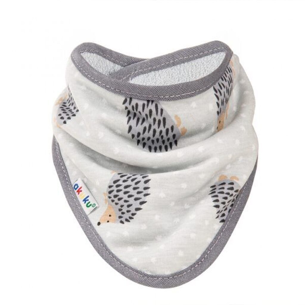 Akuku Baby-bandana savlesmækken (pindsvind)