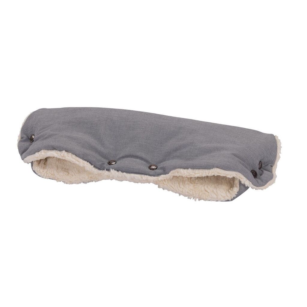 Håndmuffe i økologisk uld/bomuld - Siebenschläfer (grå meleret)