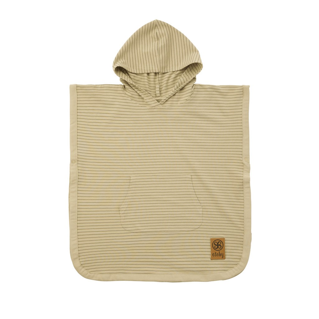 UV Poncho - Sandy Beach/Olive Green - 3-5 år