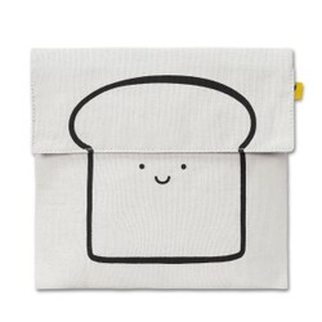 Fluf Flip Snack Sack - Happy Bread Black