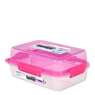 Sistema LunchStack TO GO 1,8L  -  Madkasse med 2 rum i pink
