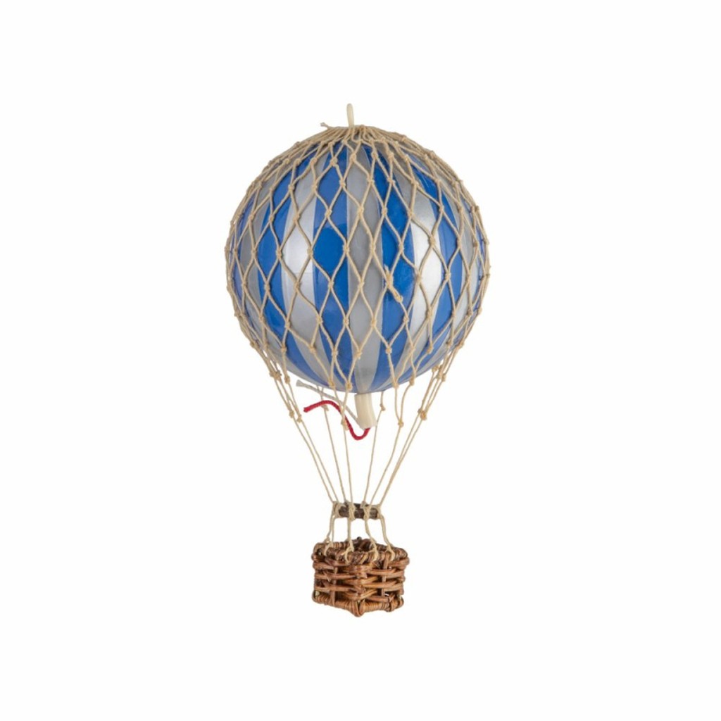 Luftballon fra Authentic Models blå/sølv - 8.5 cm