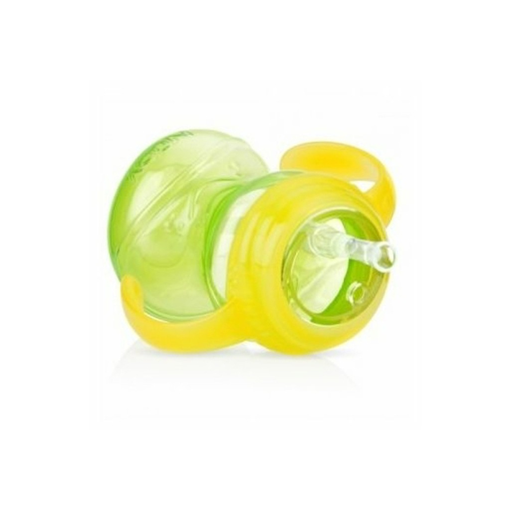 Nuby Flex Straw tudkop - Grøn/gul