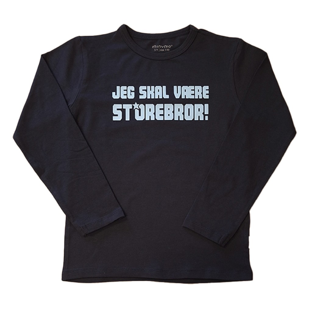 Storebror t-shirt fra Minymo - Jeg skal være storebror