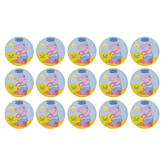 Gurli Gris muffinskageprint / sukkerprint - Strand