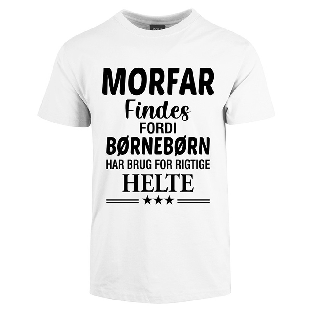 Morfar findes fars dag t-shirt - Hvid