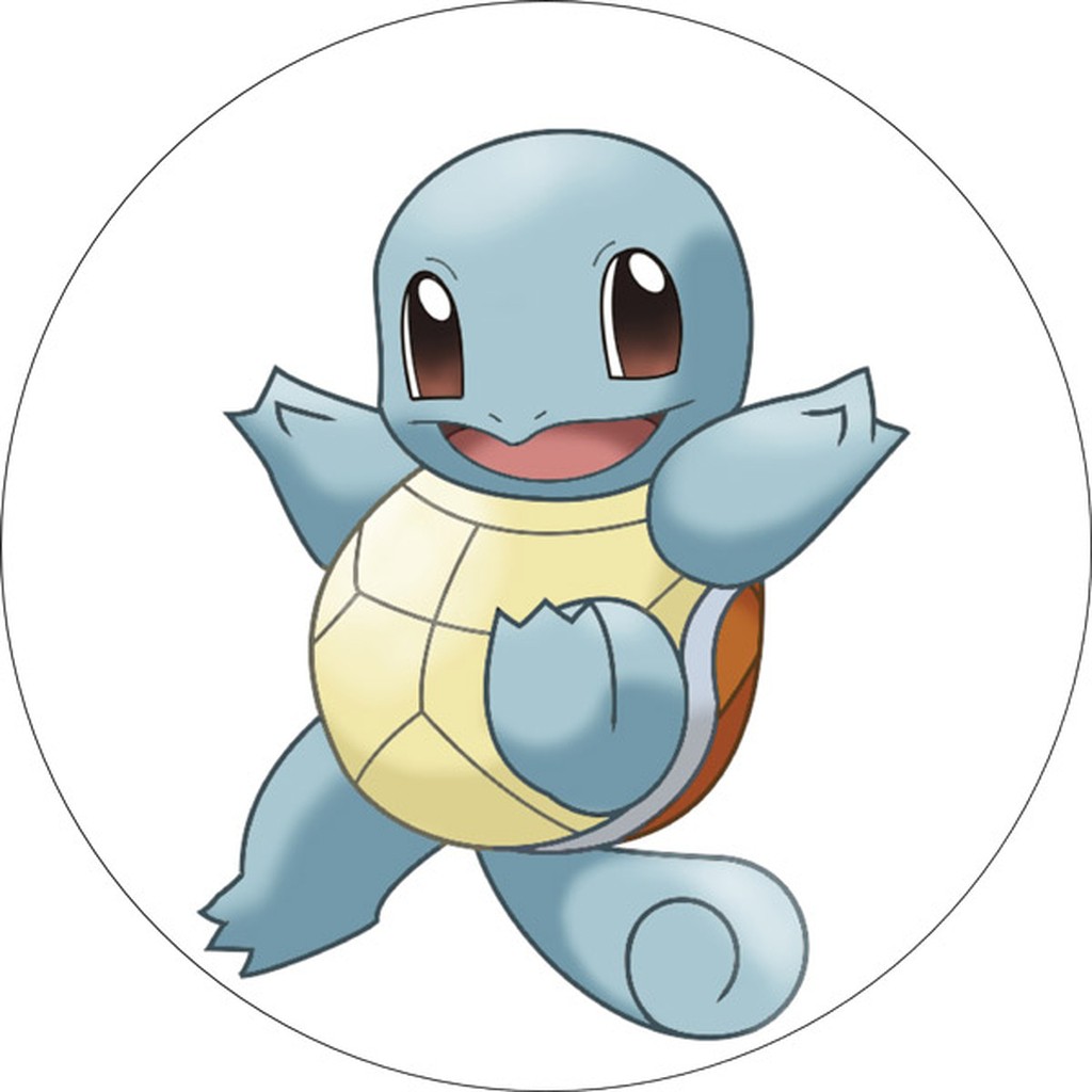 Pokemon rundt kageprint / sukkerprint - 19 cm.