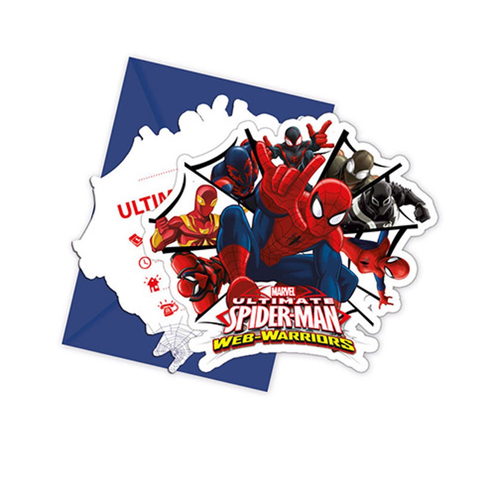 Spiderman fødselsdagsinvitationer
