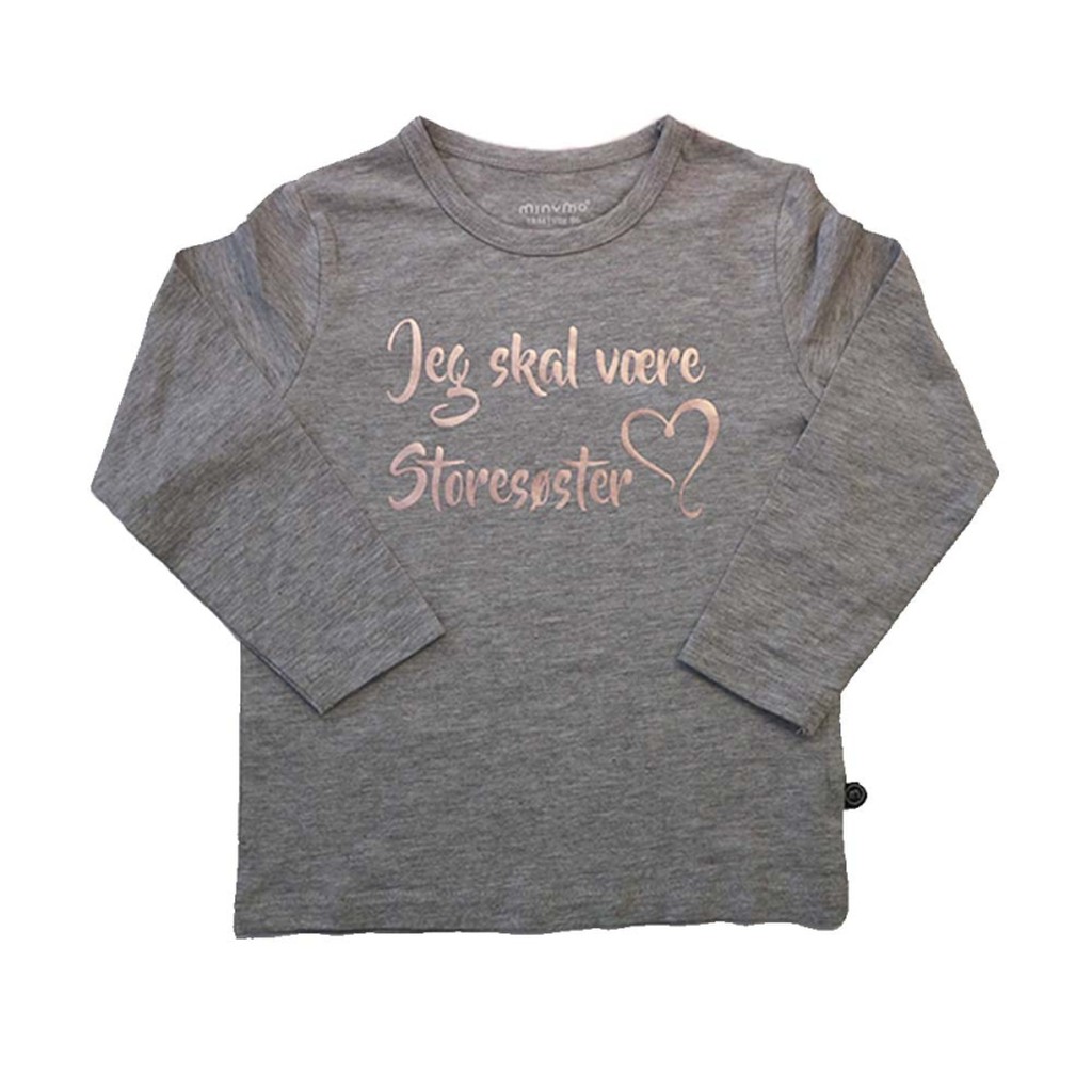 Storesøster t-shirt fra Minymo - Jeg skal være storesøster