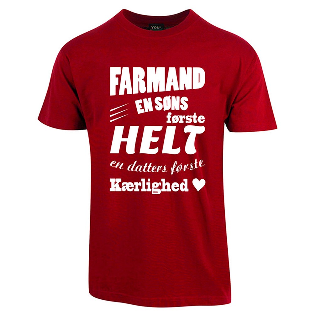 Farmand t-shirt - Vinrød