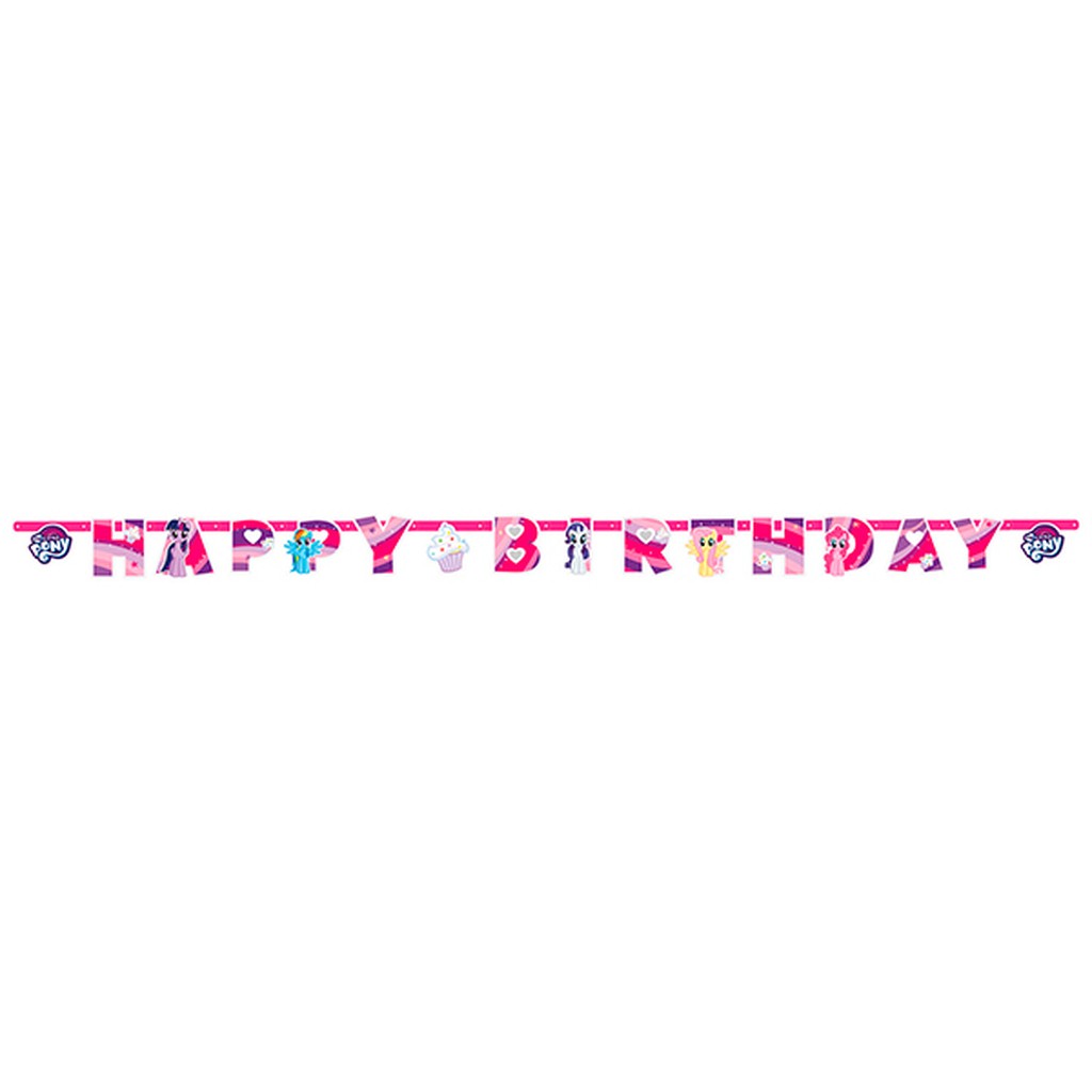 My Little Pony fødselsdagsbanner 200 x 15 cm.