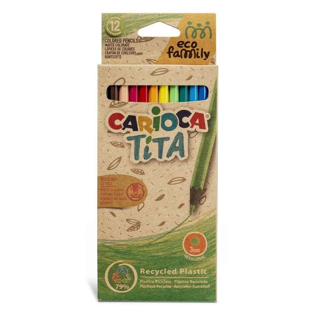 CARIOCA ECOfamily farveblyanter - 12 stk.