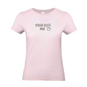 Verdens bedste mor t-shirt - Lyserød