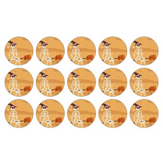 Halloween sukkerprint til muffins - Skelet