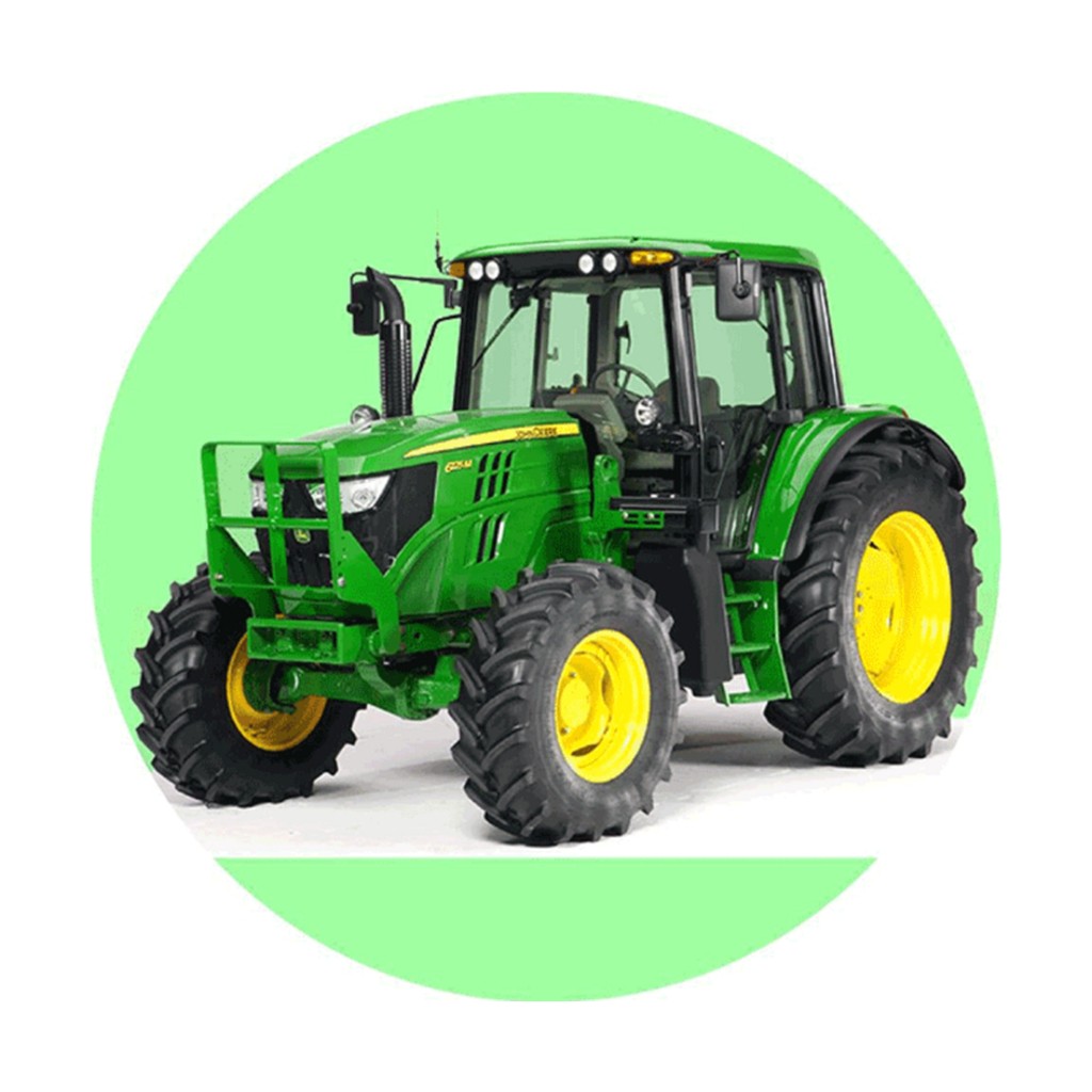 Traktor rund kageprint / sukkerprint