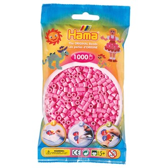 Hama perler midi 1000 stk - pastel pink-48