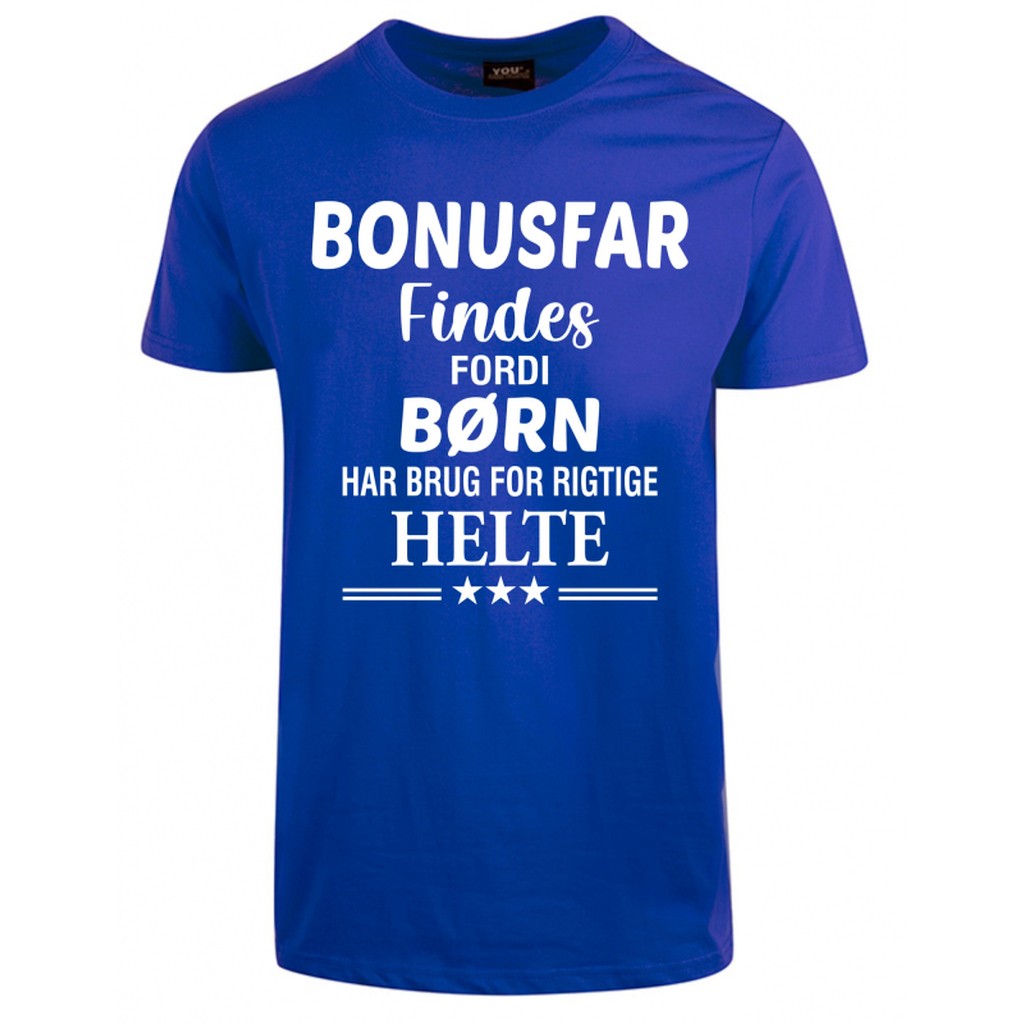 Bonusfar findes fars dag t-shirt - Koboltblå