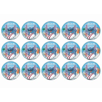 Stitch muffins sukkerprint - Surfer