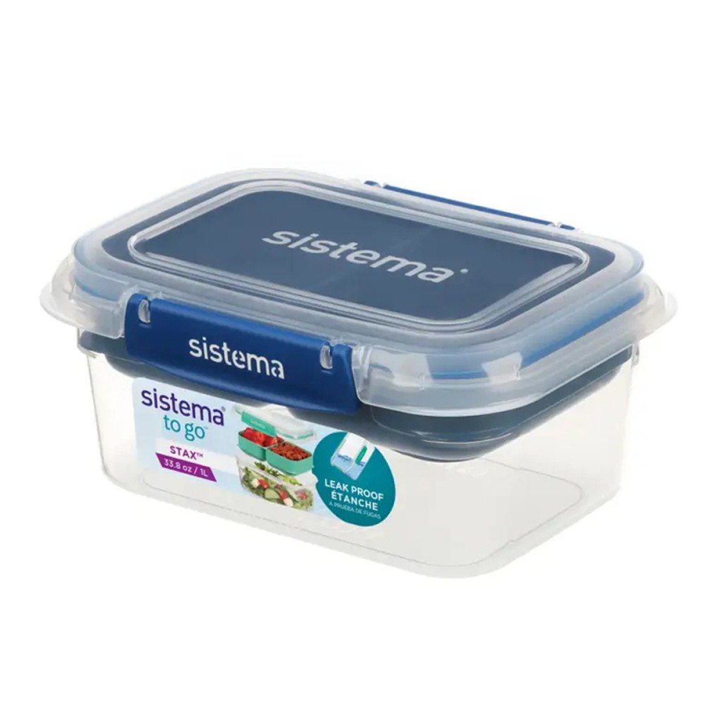 Sistema madkasse Rectangle Stax To Go 1L - Ocean Blue