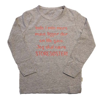 Storesøster t-shirt fra Minymo - Jeg er skal være storesøster