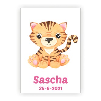 Plakat med navn - Tiger