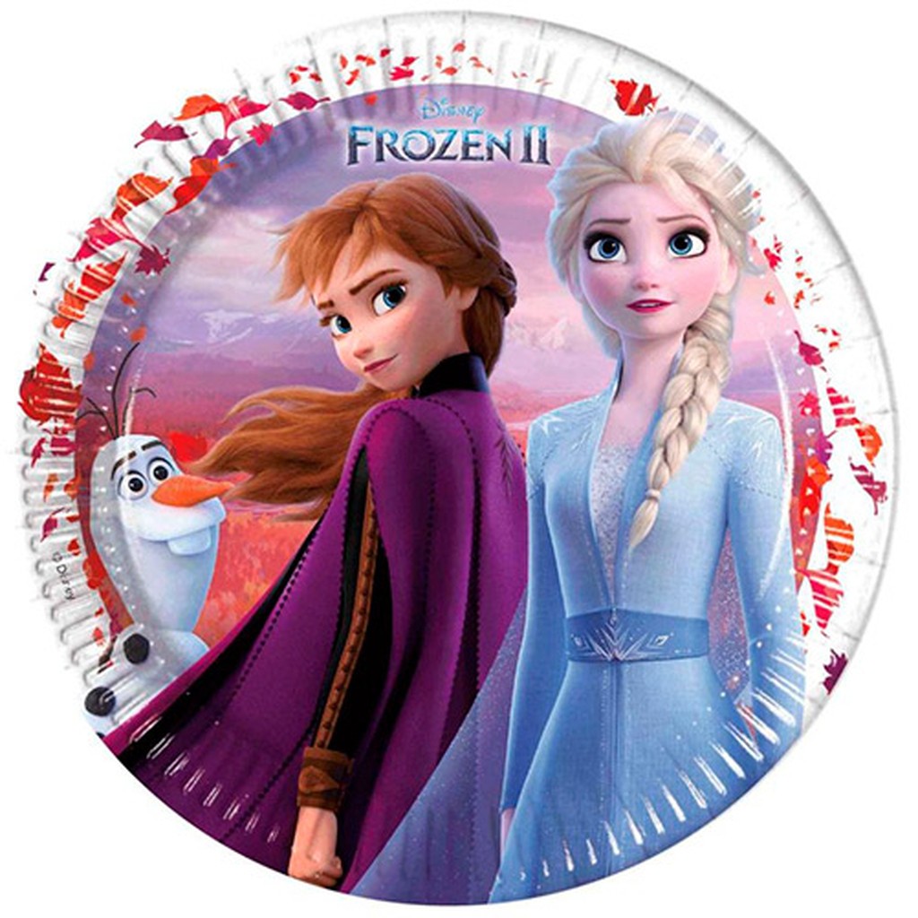 Frozen paptallerkner 23 cm - 8 stk.