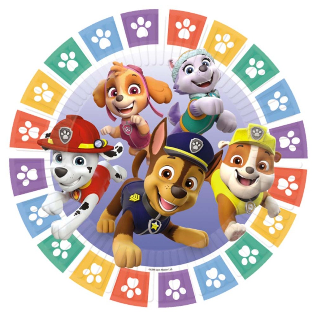 Paw Patrol paptallerkner - 8 stk.