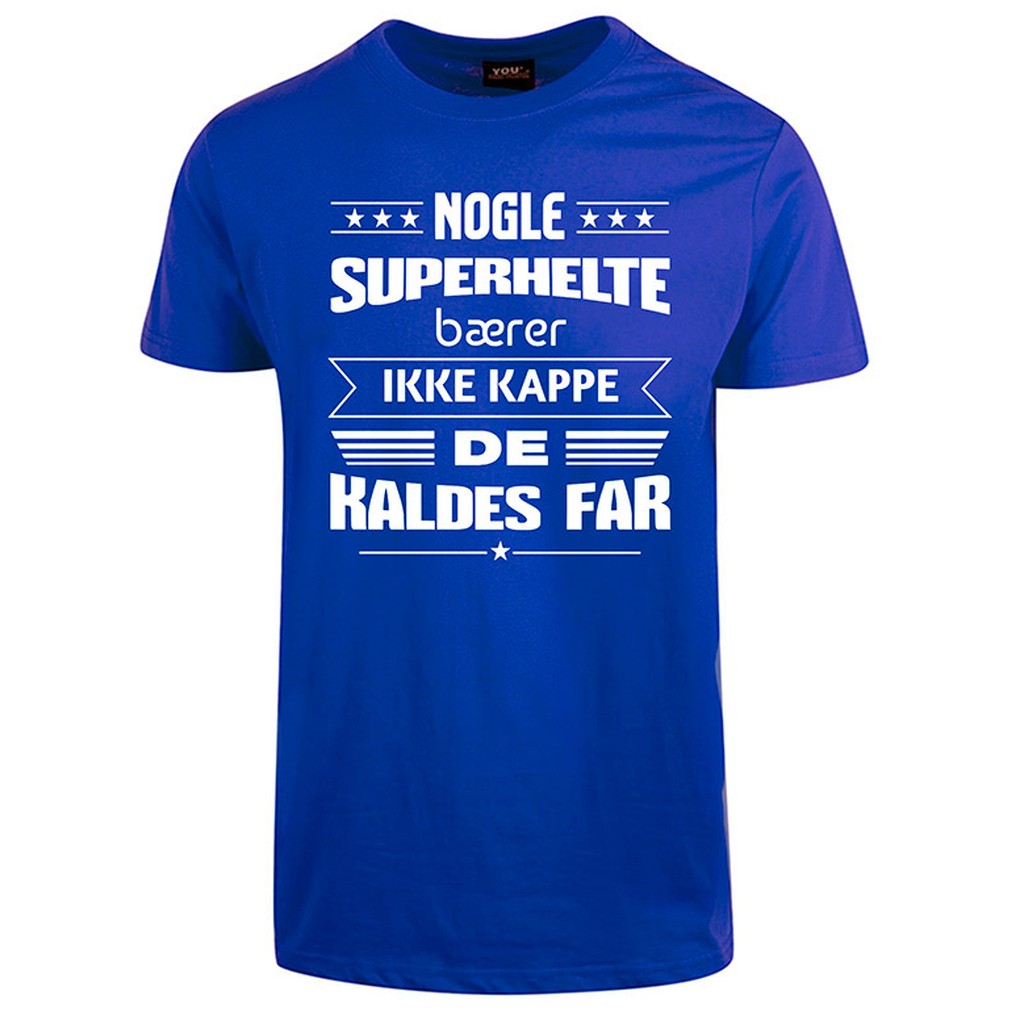 Superhelte fars dag t-shirt - Koboltblå