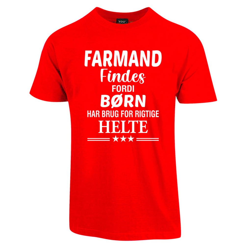 Farmand findes fars dag t-shirt - Rød