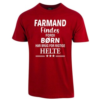 Farmand findes fars dag t-shirt - Vinrød