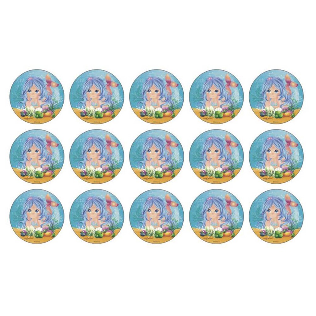 Havfrue muffinskageprint / sukkerprint