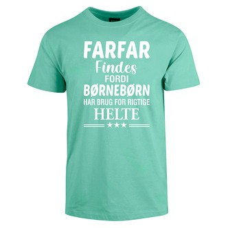 Farfar findes fars dag t-shirt - Mintgrøn