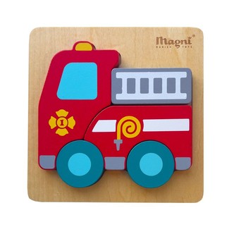 Magni Træpuslespil - Brandbil