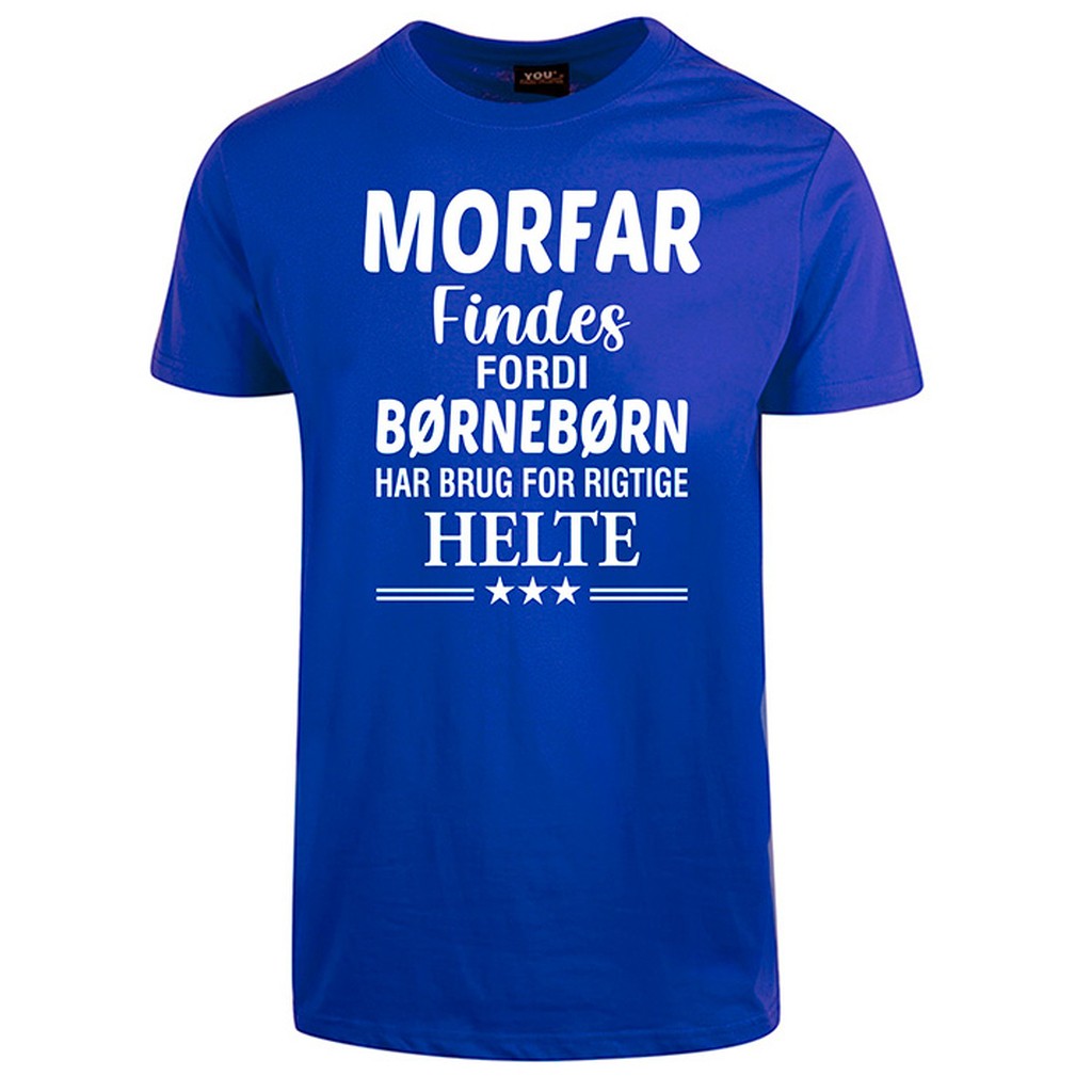 Morfar findes fars dag t-shirt - Koboltblå