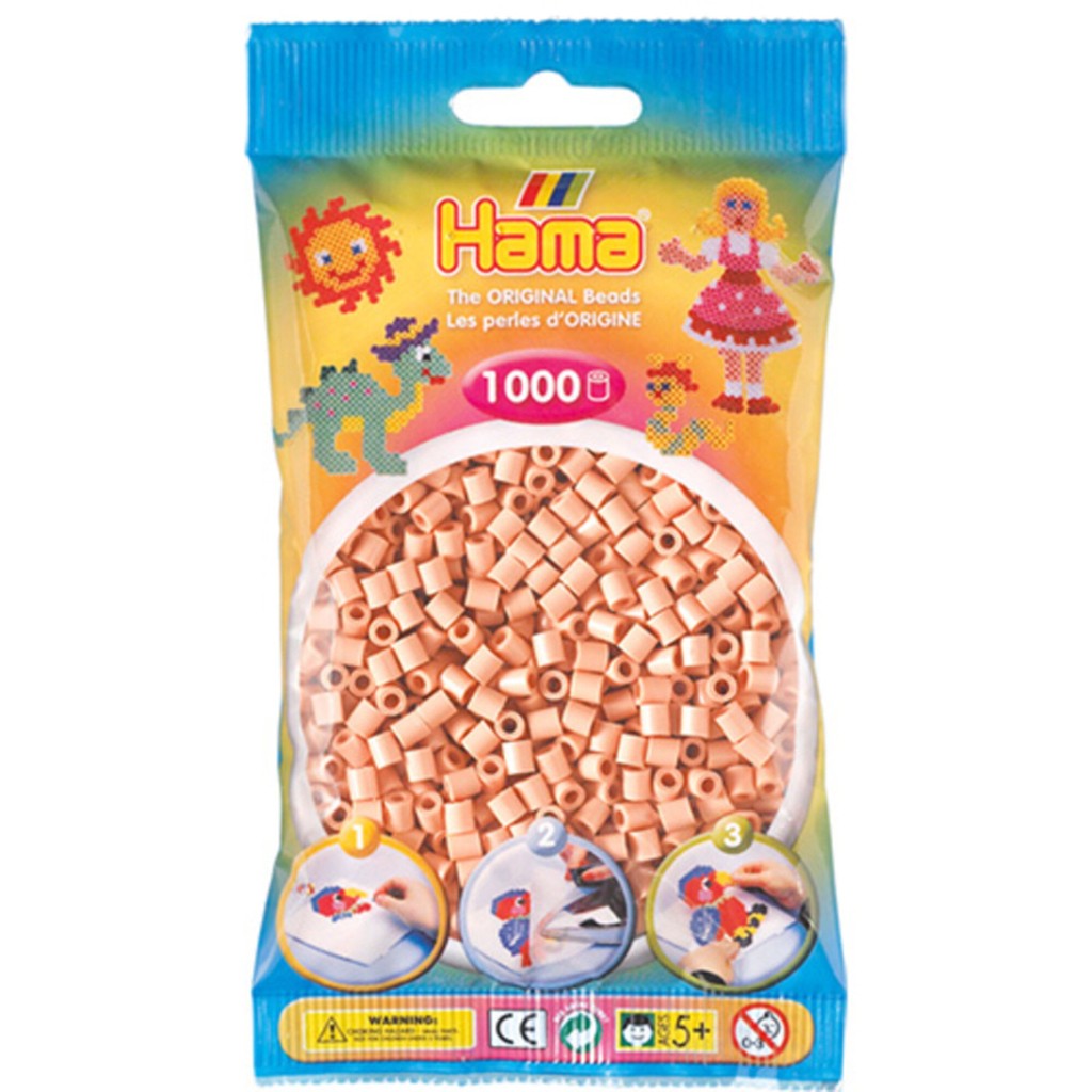 Hama perler midi 1000 stk - lys hudfarve-26