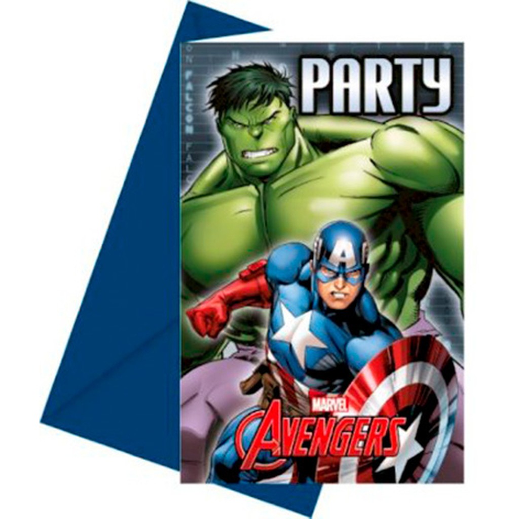 Avengers fødselsdagsinvitationer